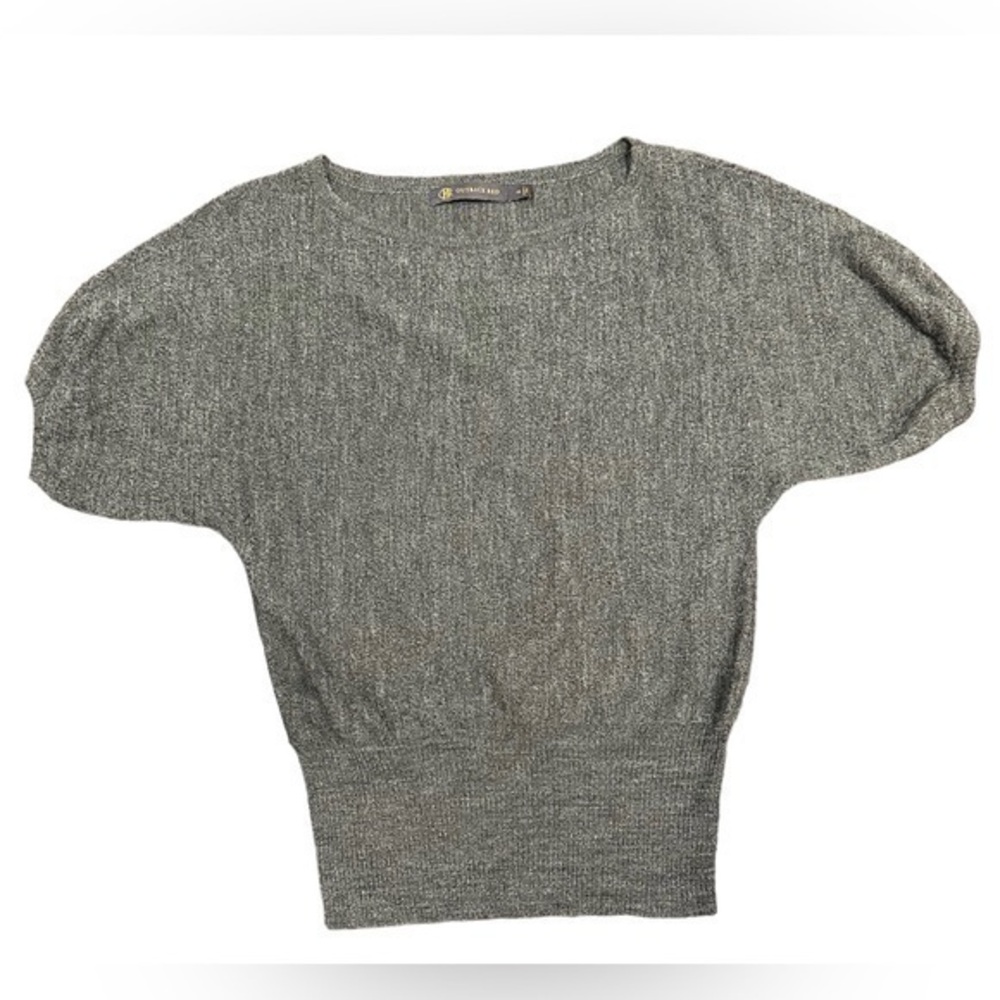 Outback Red Short Sleeve Sweater - Merino Wool Blend - Womens Size XS - Gray